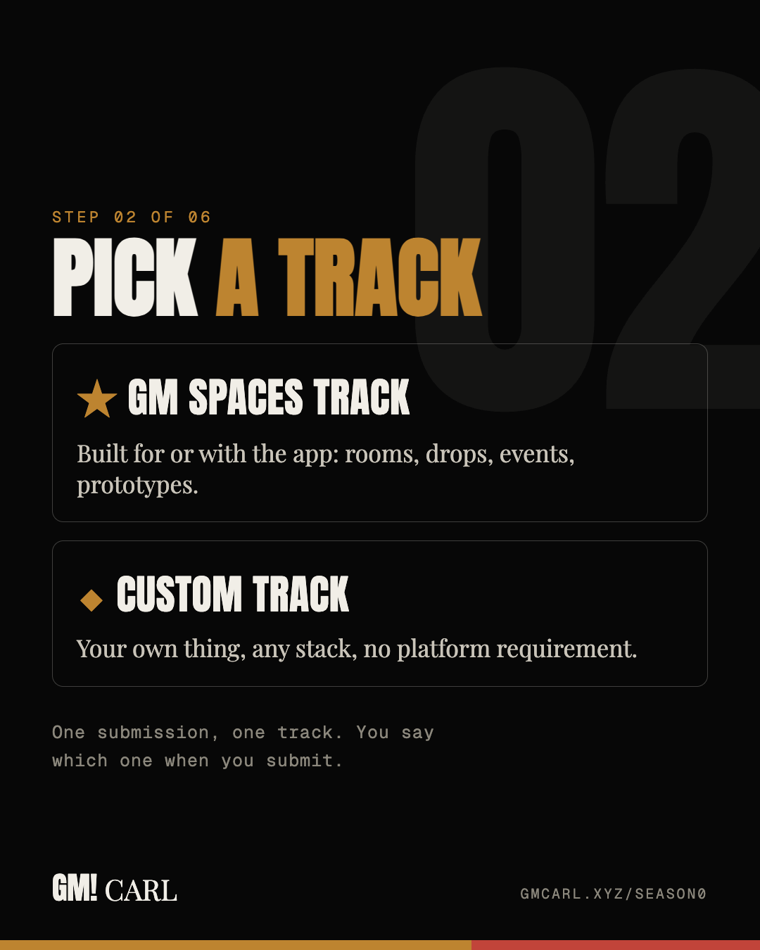 Pick a track