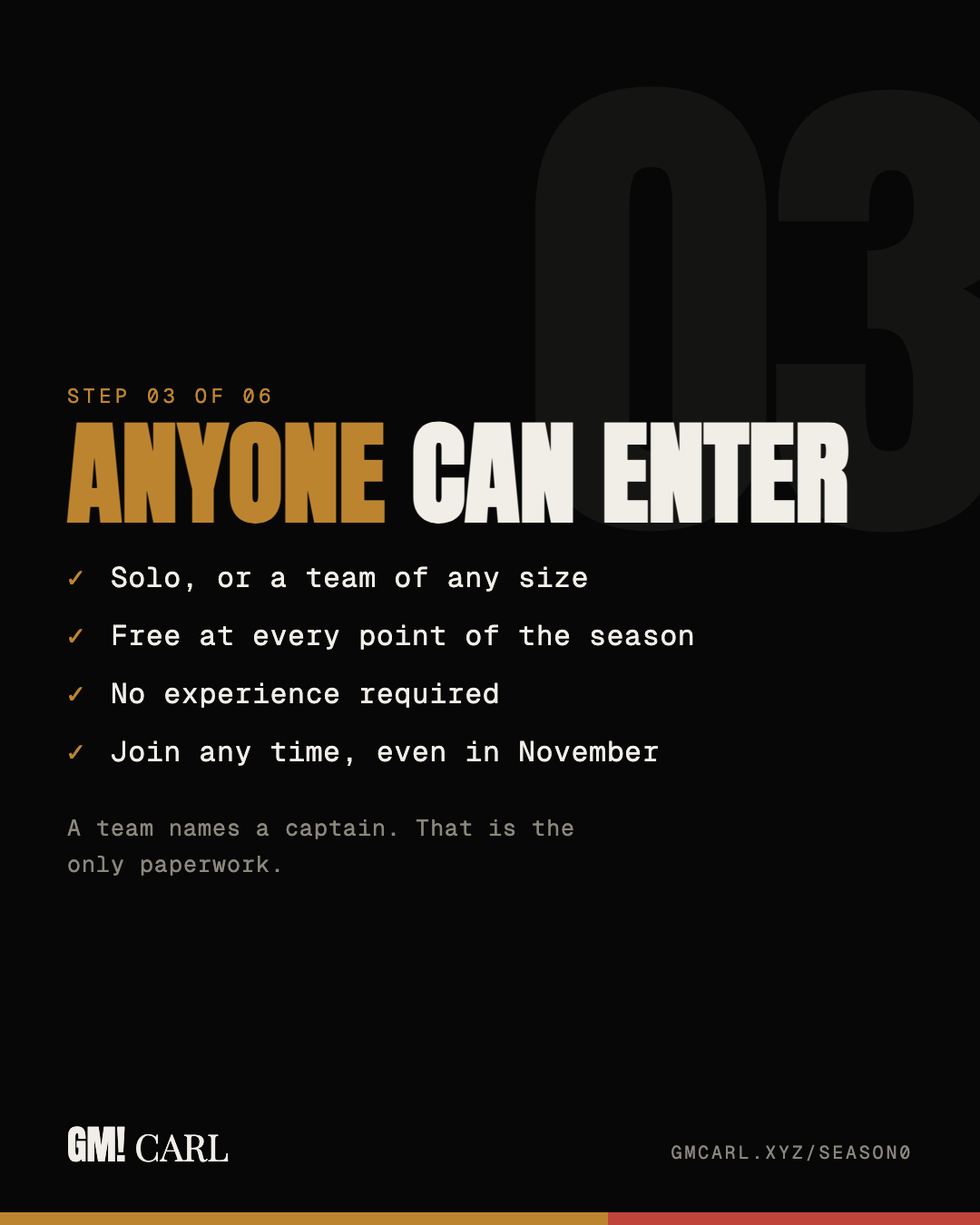 Anyone can enter